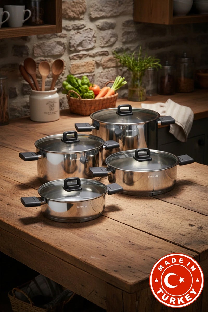 Bernardo Stella 8 Piece Steel Cookware Set (Made in Turkey) - Image 1